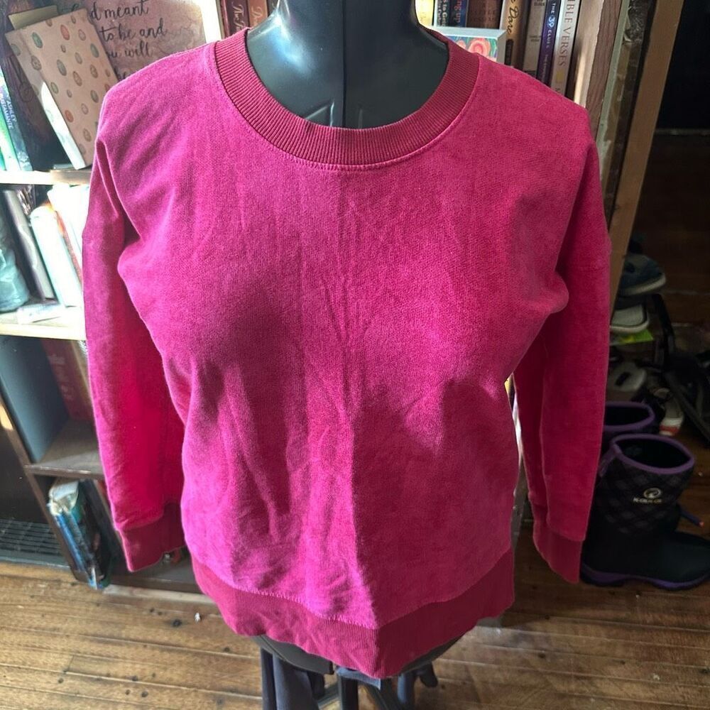 Lularoe hot pink crew neck Hannah cozy XS sweatshirt